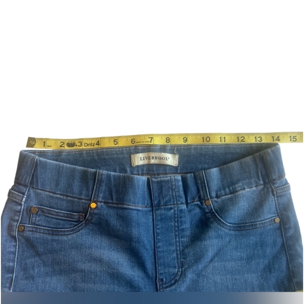 Liverpool denim jeggings with raw hem size 6 - Picture 5 of 6